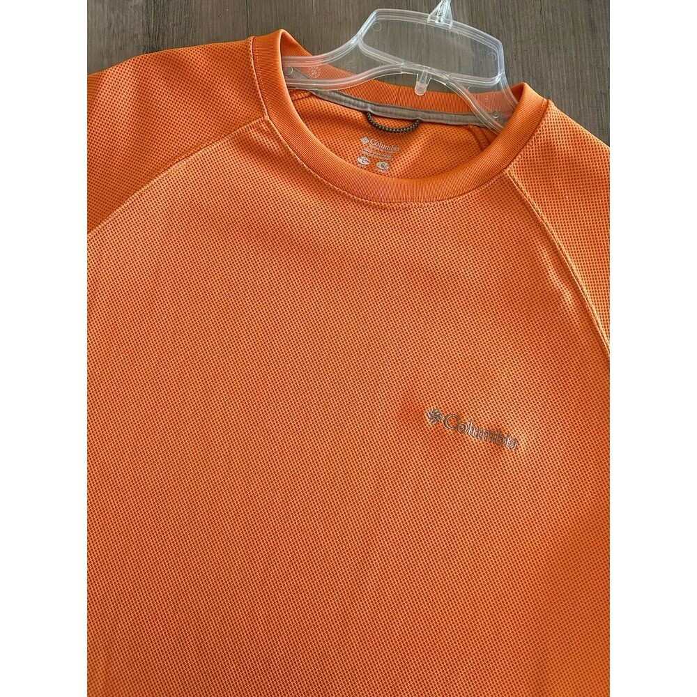 Columbia Omi-wick Lightweight Short Sleeve Shirt Men's Size Large Orange